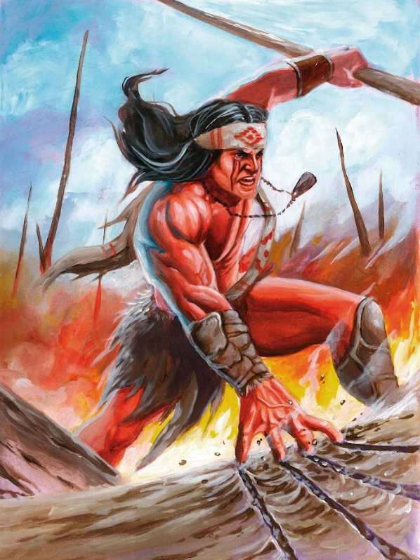 Ilustración de la baraja Guerrero Armas livianas